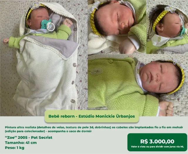 Bebê reborn - Estúdio Monickie Ürbanjos - Zoe