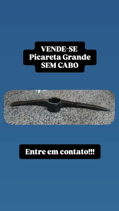 Picareta Grande Sem Cabo - Antiga