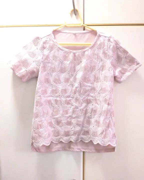 Camiseta rosa bordada da renner