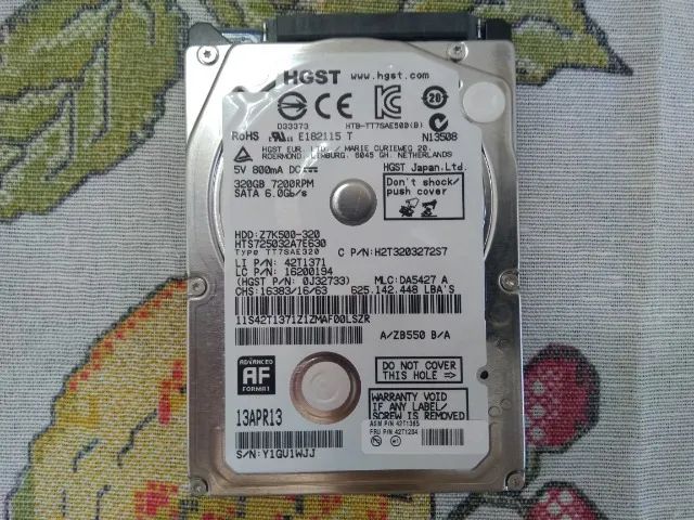 HD de notebook HGST 2,5" 320 GB