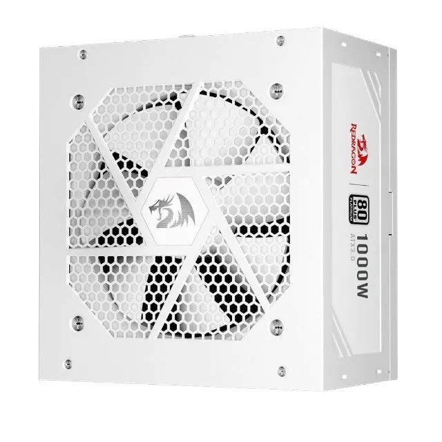 Fonte ATX 1000W PFC Ativo 80 Plus Platinum Redragon Full Modular White PCIe 5.0 - WZetta - Foto 2
