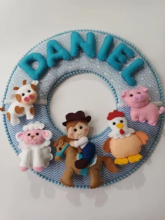 Porta maternidade fazendinha 