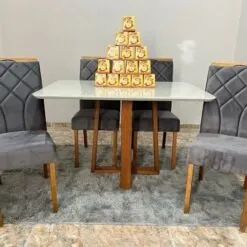 sala mesa jantar 4 cadeiras  - Foto 5