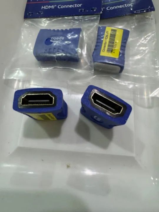 Kit com6 adaptadores HDMI para HDMI emendas Gold  fêmea  x fêmea - Foto 5