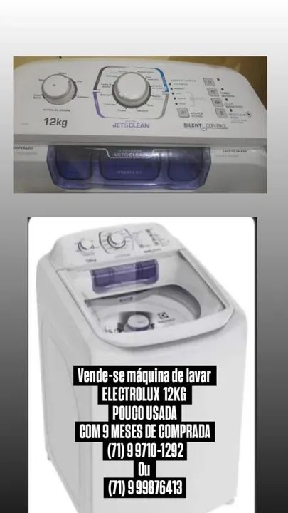 Máquina de Lavar Roupa 12kg Jet&Clean -  Electrolux - Foto 4