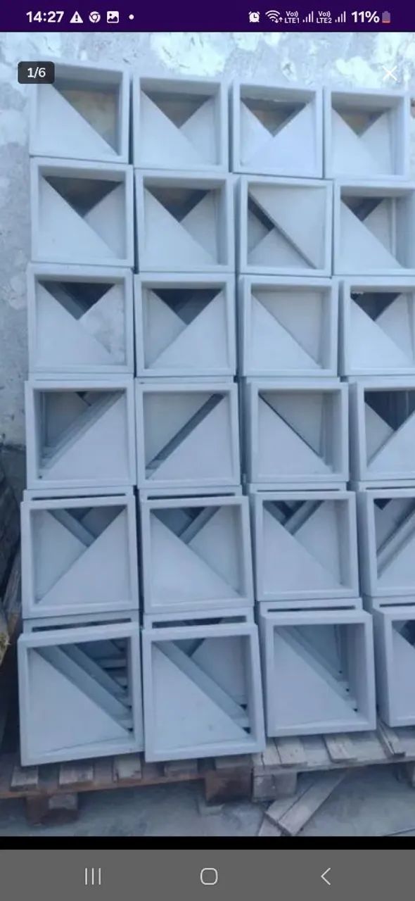 Cobogo triangular 30cm quadrado 