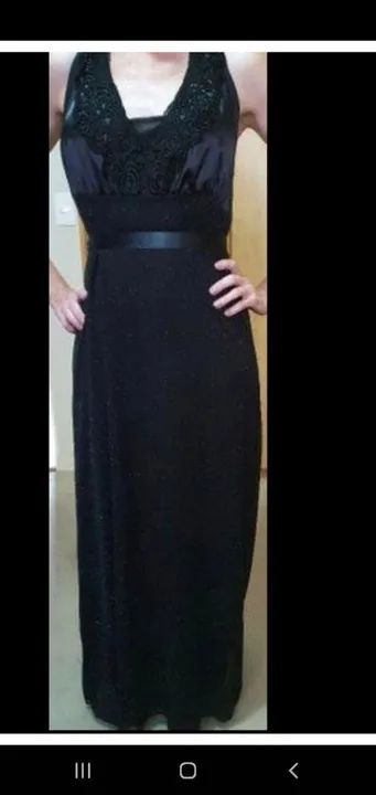 Vestido preto com renda - Foto 2