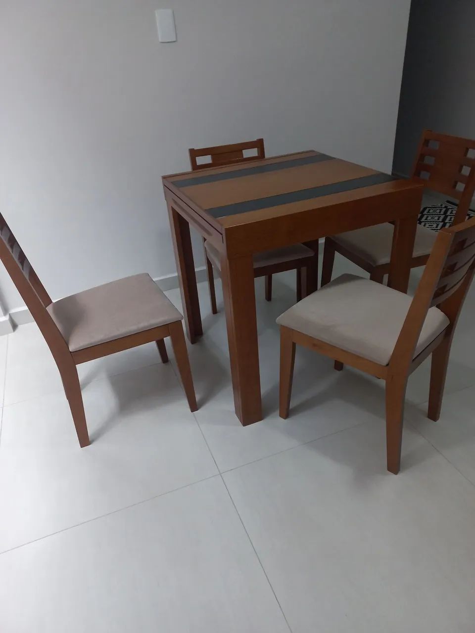 Jogo de mesa de madeira  - Foto 4