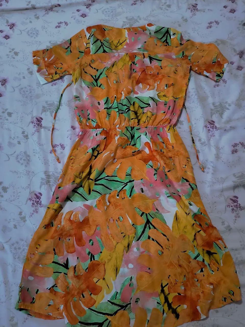 Vestido Floral Laranja