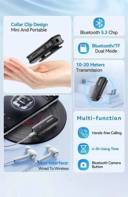 Adaptador Bluetooth 5.3 Essager - Transforme seu dispositivo com fio em wireless! - Foto 3