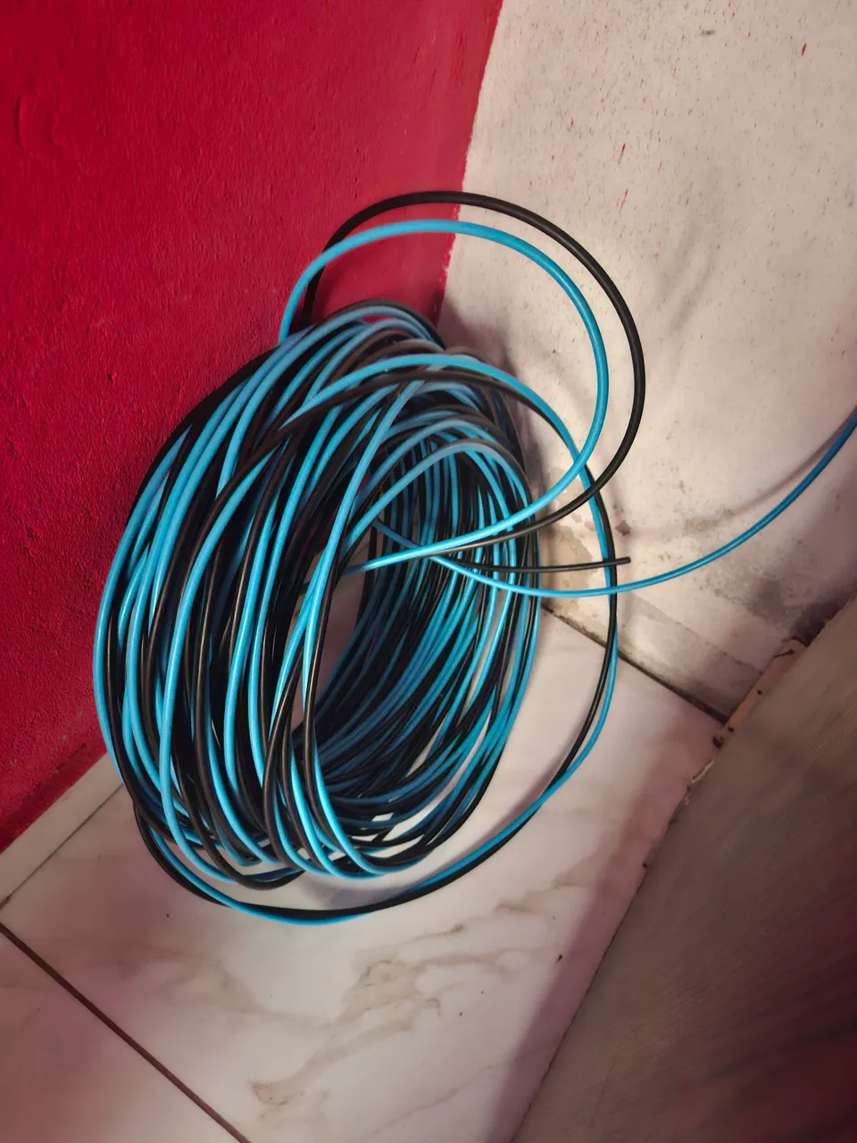 Fio Elétrico Duplex Azul e Preto - 40 metros 10 mm