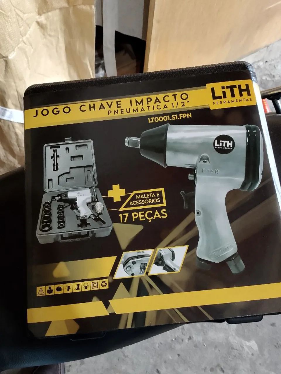 Chave de Impacto Pneumática LITH com Maleta - Foto 3