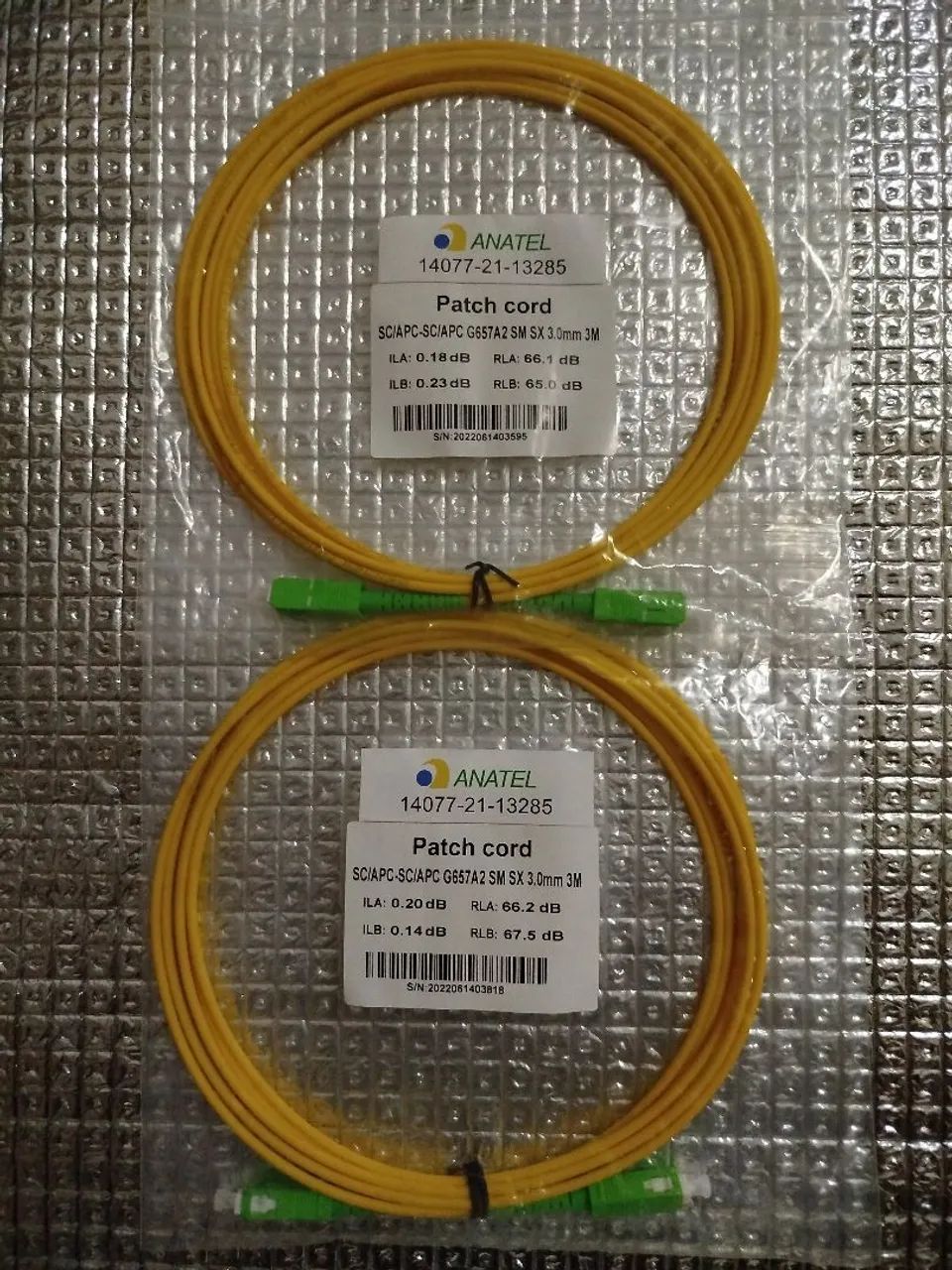 10 Cordão óptico apc x apc 3mm64263936282241122