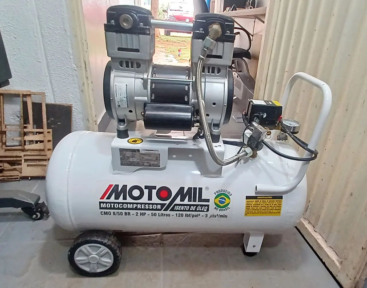Compressor de ar MotoMil 8/50 - 2HP - 50 Litros - Foto 2