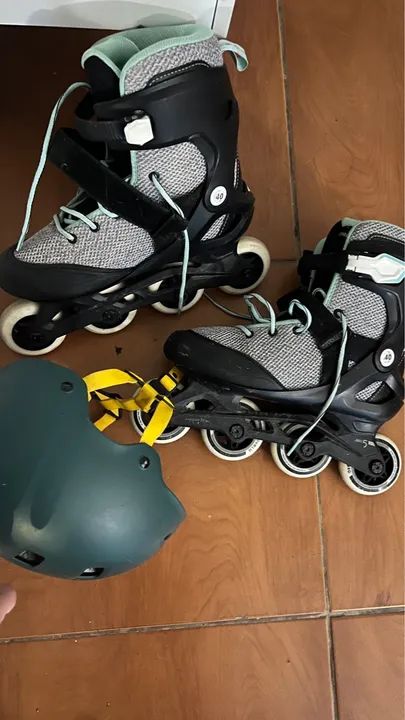 Patins + capacete