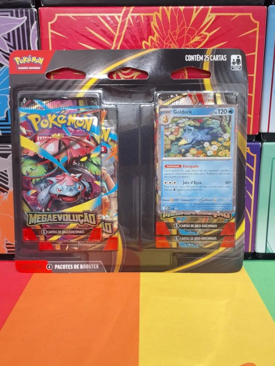 Pokemon Blister Quadruplo Golduck Mega Evolução