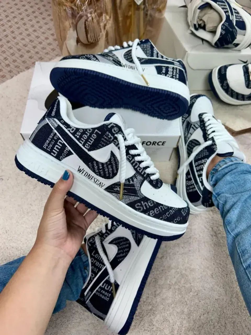 Air Force 1 Luxo Cadarço Estilo - Foto 3