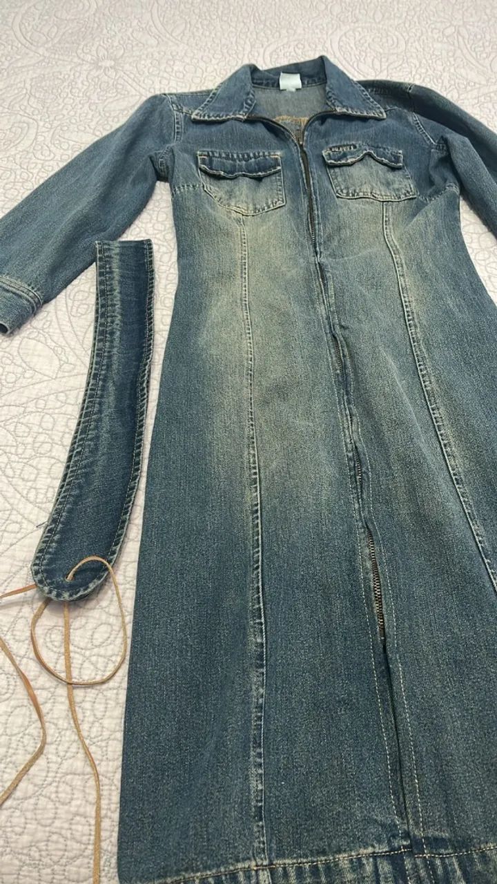 Vestido Jeans manga comprida marca oh boy - Foto 2