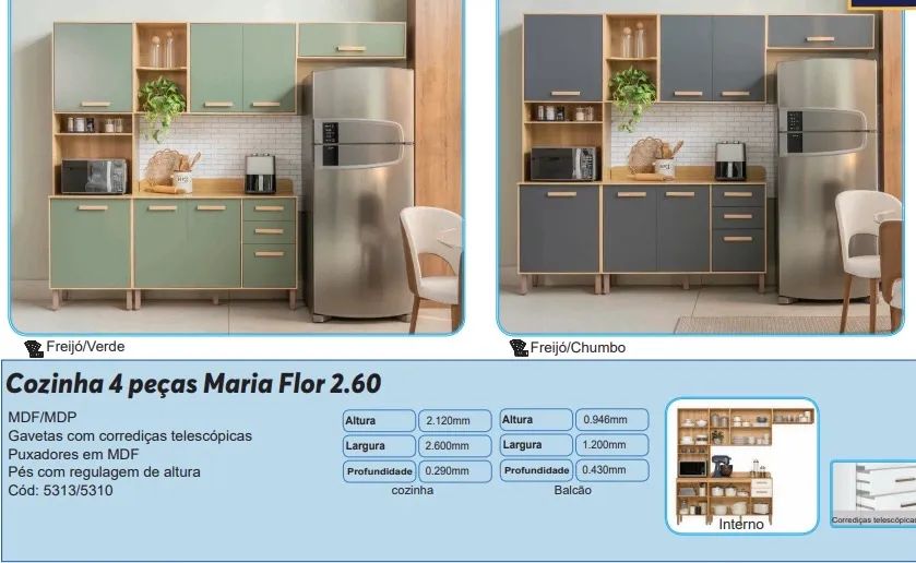 Armário de Cozinha Maria Flor - Novo