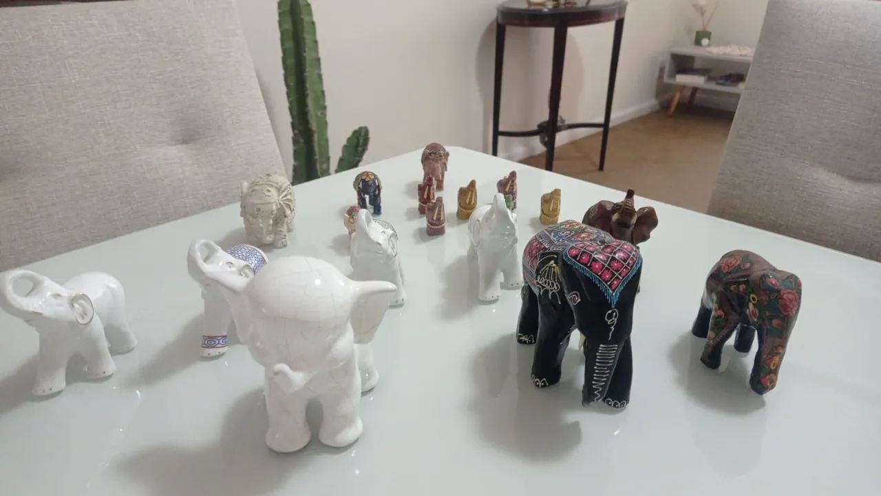 Coleção de Miniaturas de Elefantes. - Foto 4