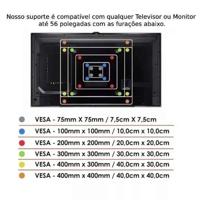 Suporte Smartflex Suportes Novo De Parede Para Tv/monitor 10 A 56   - Foto 6