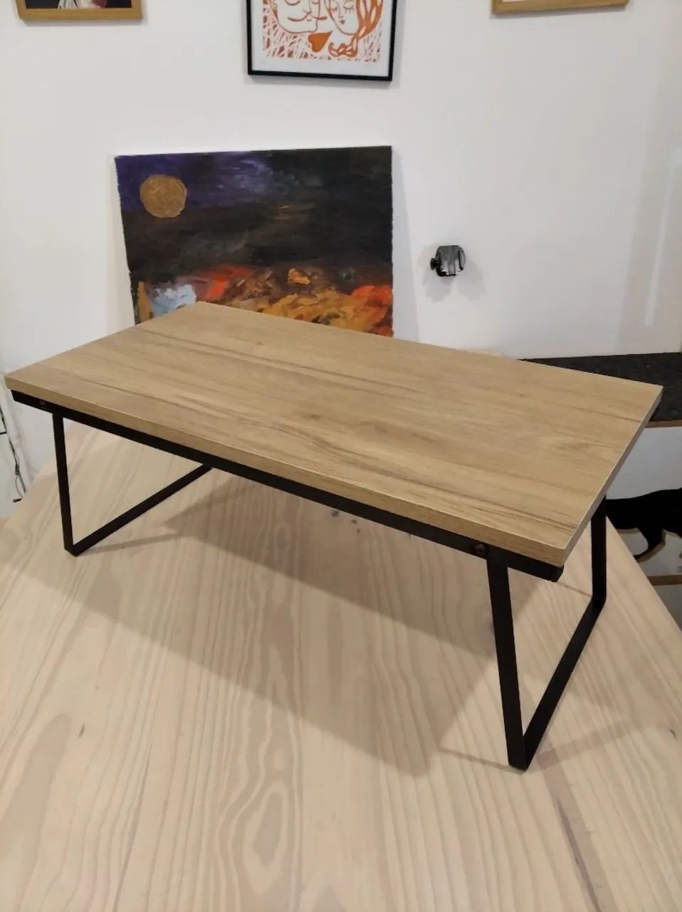 Mesinha de colo dobrável Metal e MDF STRASSIS DESING