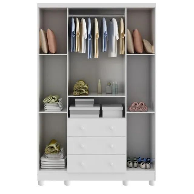 Guarda-Roupa 4 Portas Tedy Branco Brilho - PEROBA MOVEIS - Foto 2