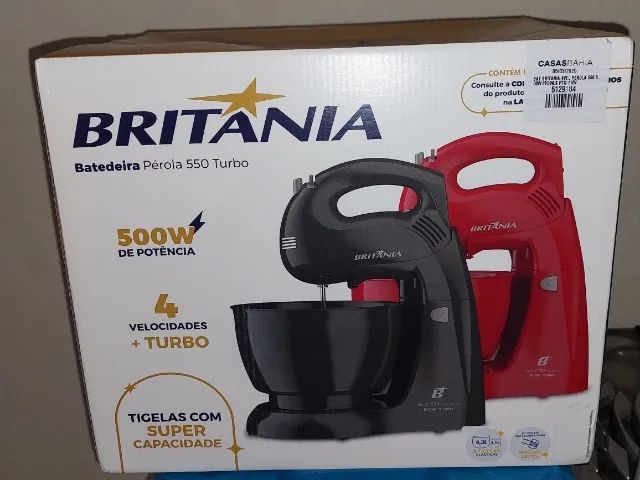 Batedeira pérola 550 turbo, 500w potencia - novo - Foto 5