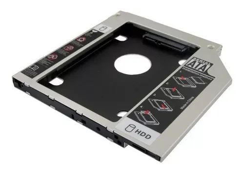 Adaptador Caddy Dvd 9.5 mm para 2° Hd ou Ssd Sata para Notebooks - Foto 3