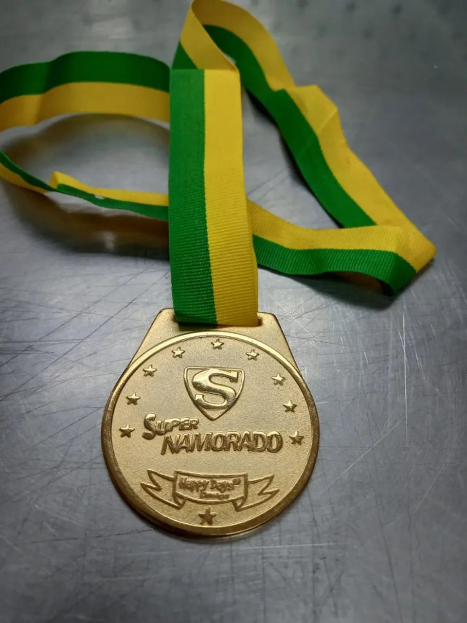 Medalha Dourada Super Namorado 3.5cm