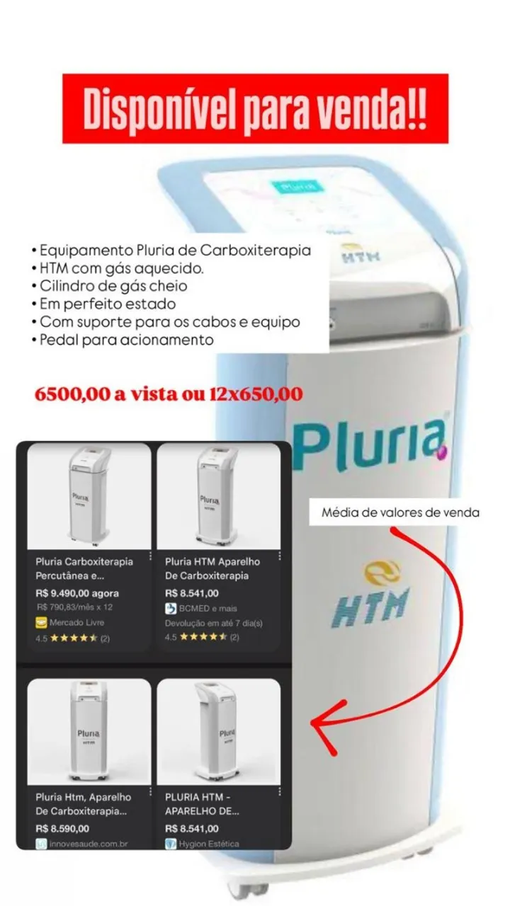 Equipamento de Carboxiterapia HTM Pluria
