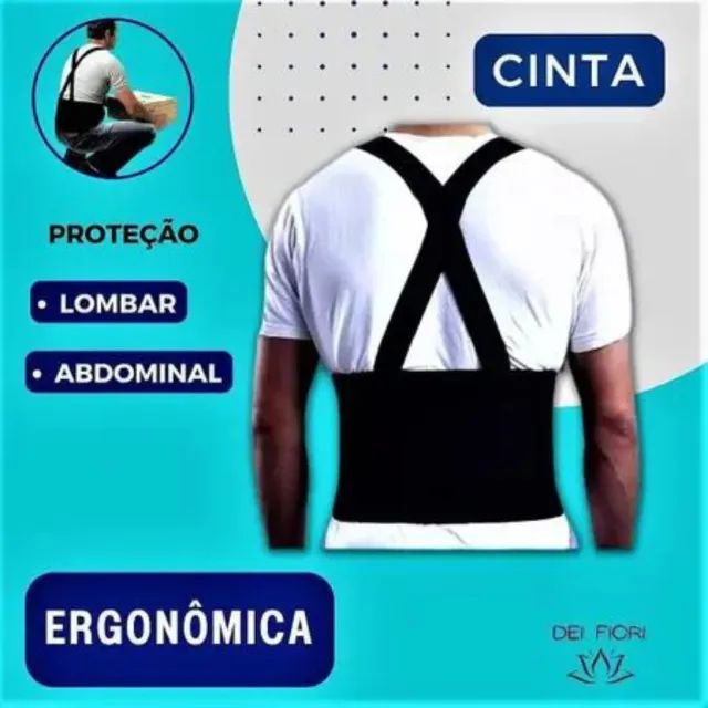 Cinta Lombar Ergonômico Corretor De Postura Proteção Coluna Carregar Peso tamanho m/g/gg