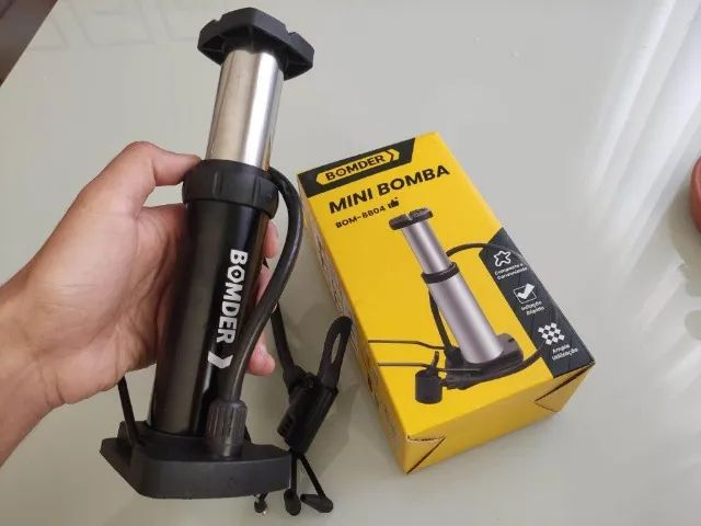 Bomba de Ar Para Pneu de Moto Bicicleta e Bolas - Foto 4