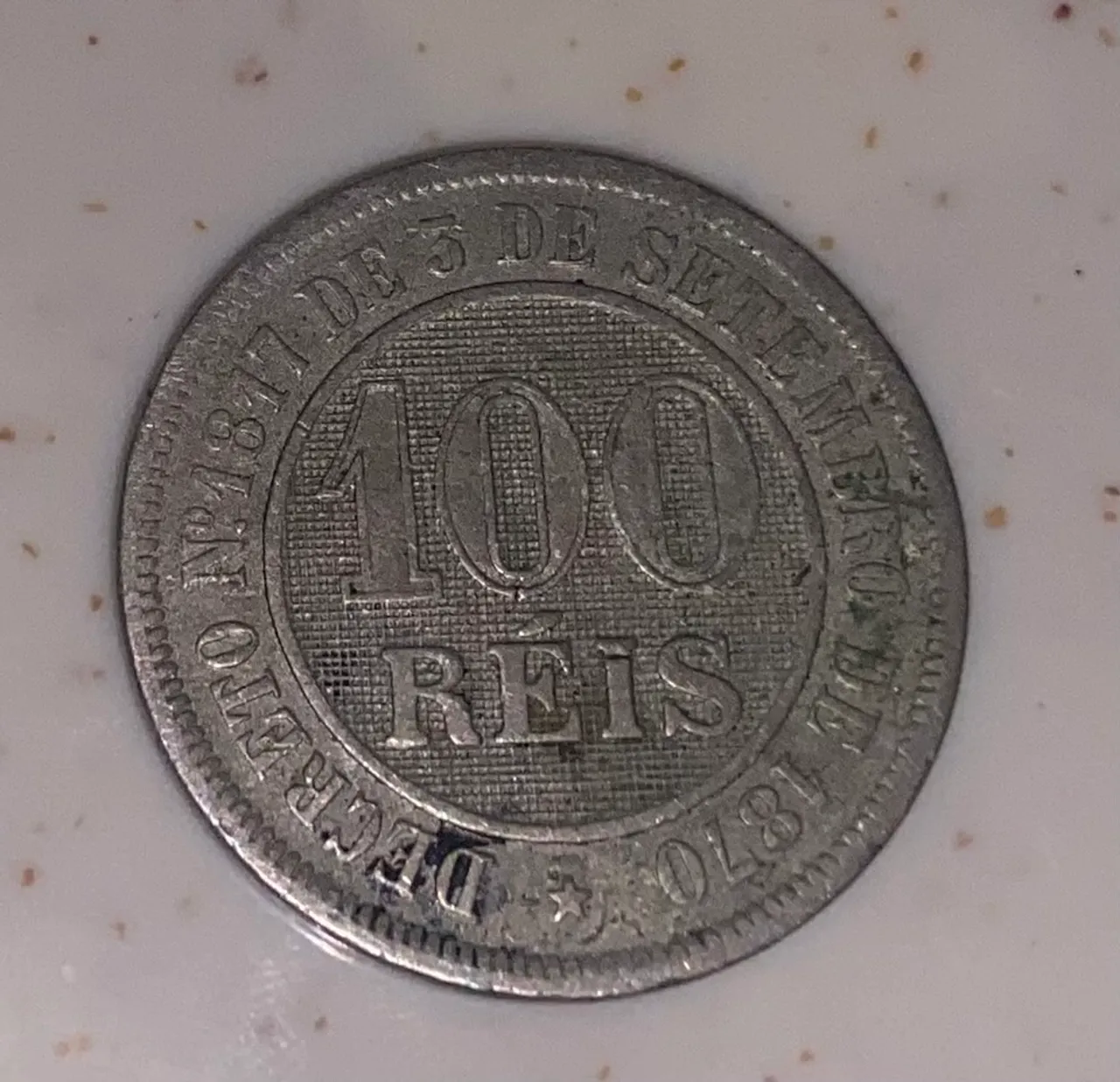 moeda de 100 reis de 1889