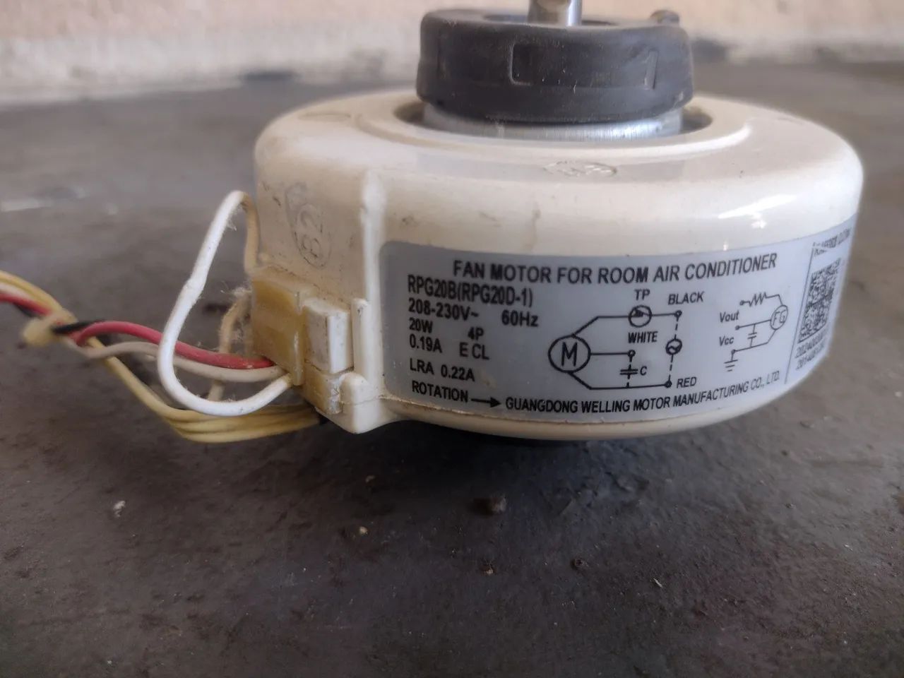 Motor Evaporadora split 220V 7.000 a 12.000BTU/h (Cód. RPG20B (RPG20D-1)