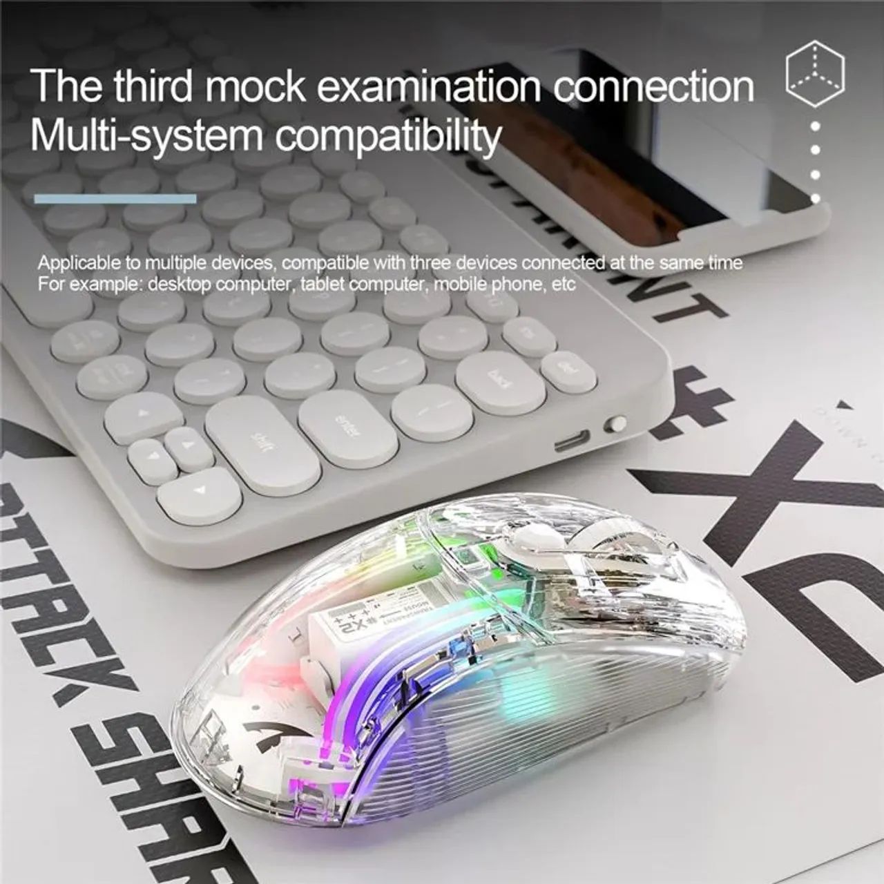 Mouse Gamer RGB Attack Shark X2 - Foto 4