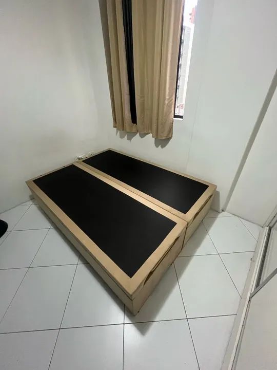 Base Queen comfort blindada bege super resistente  - Foto 2