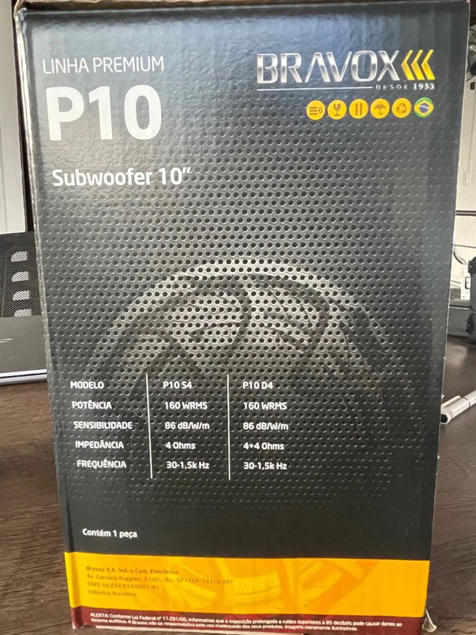 Subwoofer Bravox P10 10 polegadas 160 RMS - Foto 4