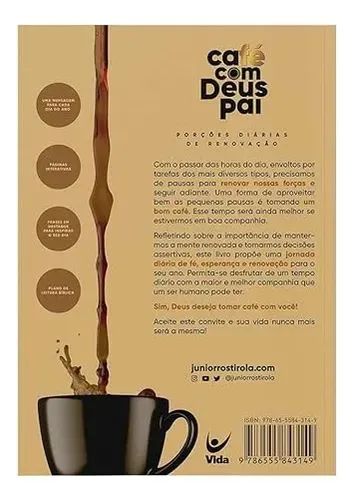 Café com Deus Pai Porções Diárias de Renovação de Junior Rostirola Editora Vida Capa Mole - Foto 2
