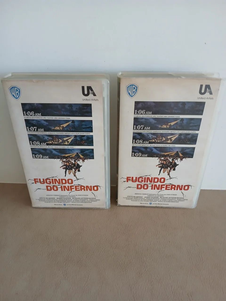 Fitas VHS Dupla - Fugindo do Inferno - Steeve McQuen