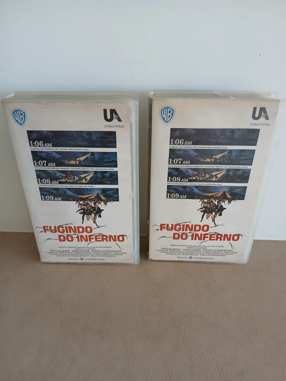 Fitas VHS Dupla - Fugindo do Inferno - Steeve McQuen