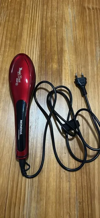 Escova Alisadora Mondial Magic Brush EA-01 Vermelha - Bivolt