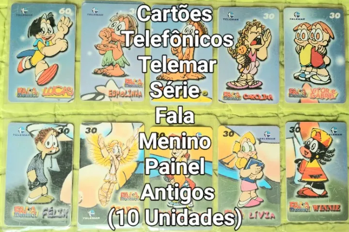 Cartões Telefônicos Série Fala Menino Antigos