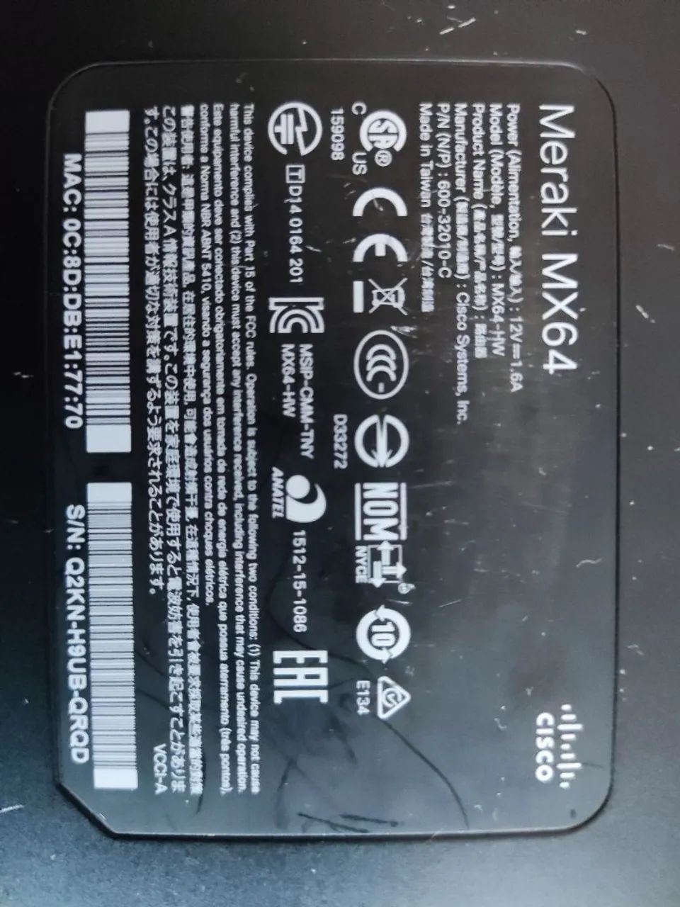 Roteador Cisco Firewall - Meraki MX64. - Foto 4