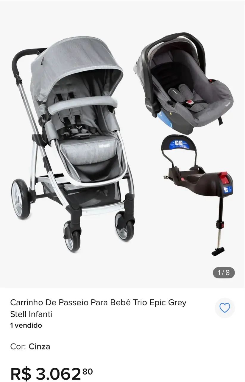  Vendo carrinho de bebê 