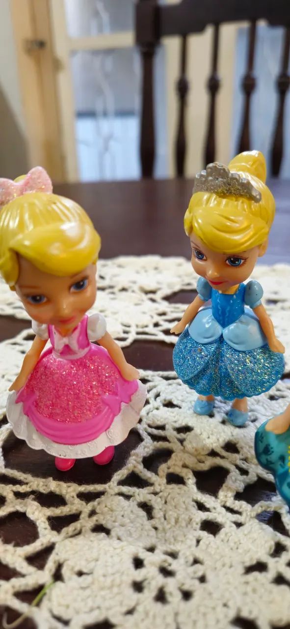 Lote 4 Mini Bonecas Princesas Disney Mattel Original - Foto 5