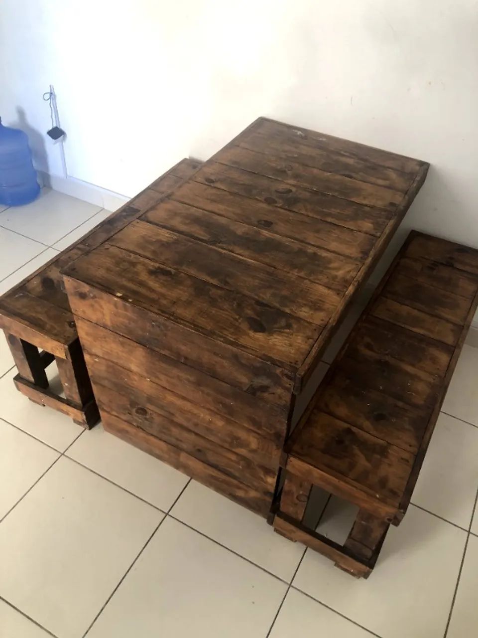 Mesa de Madeira com Bancos65082762560129120