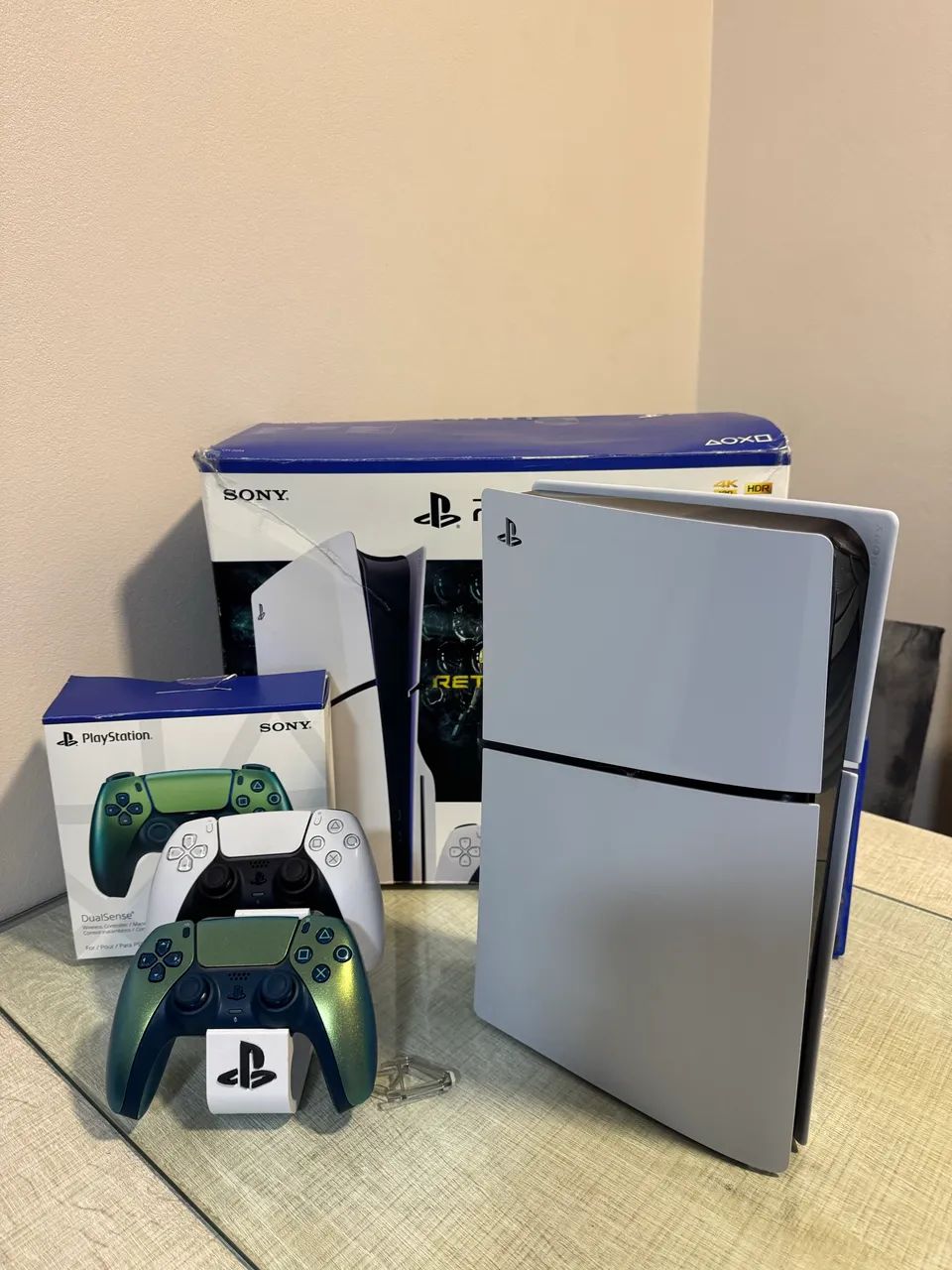Ps5 1Tb com leitor e 2 controles 