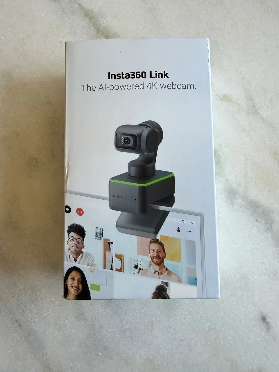 Webcam insta360 com IA, no estado 