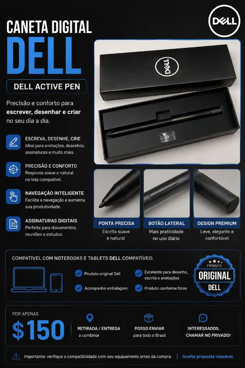Caneta digital DELL Original 